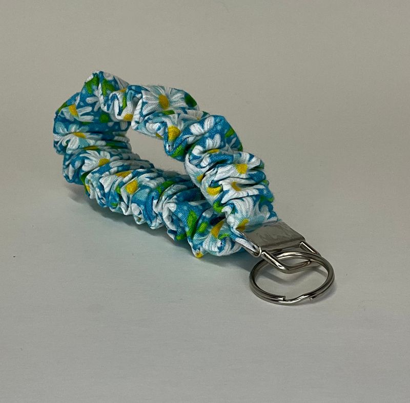Baby blue with white daisy flowers
