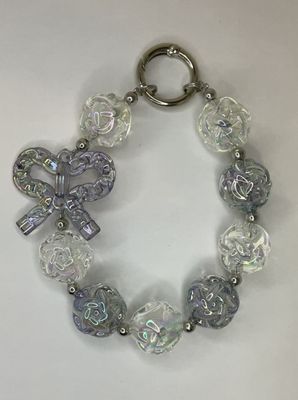 Clear and Gray key/phone chain