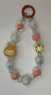 Orange and White key/phone chain