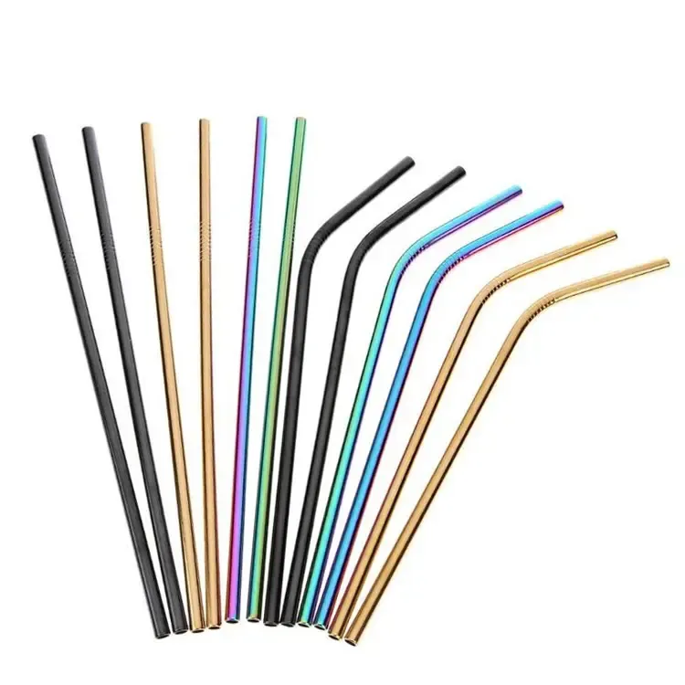 215mm Stainless-Steel Drinking Straws