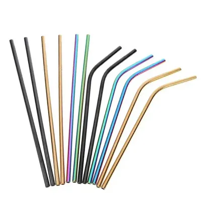 215mm Stainless-Steel Drinking Straws