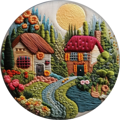 Cottage Scene Car Coaster