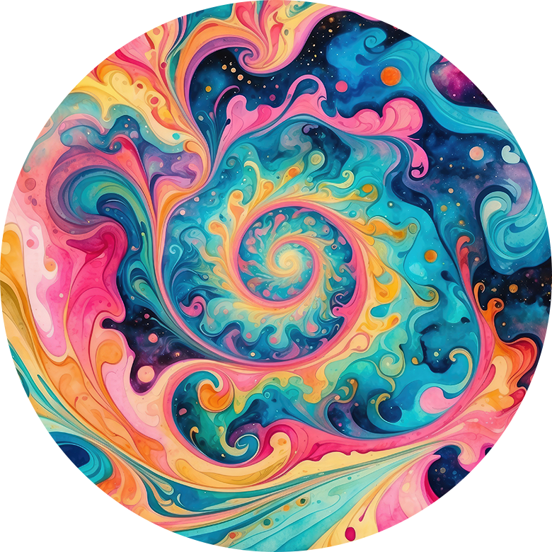 Multi Color Swirl Car Coaster