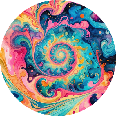 Multi Color Swirl Car Coaster