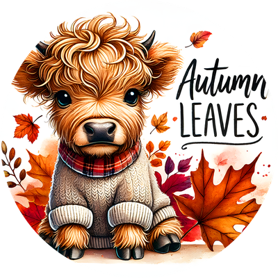 Cute Autumn Highland Cow Car Coaster