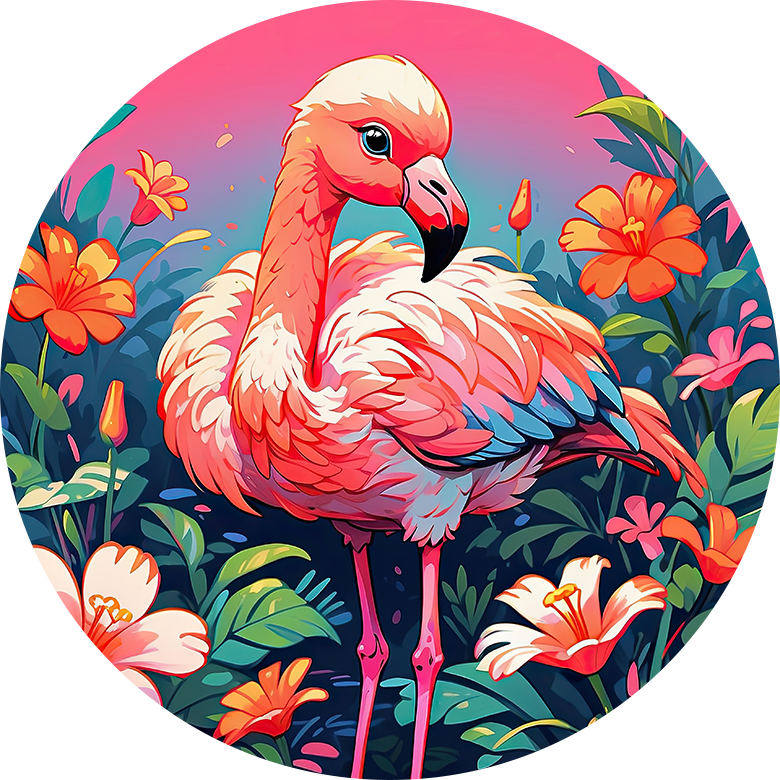 Pink Flamingo Car Coaster