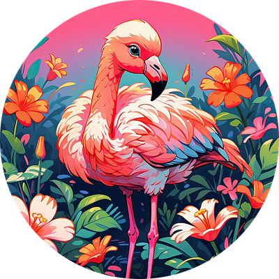 Pink Flamingo Car Coaster
