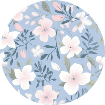 Flowers with Blue Car Coaster