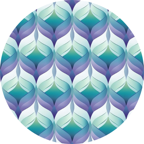 Purple, Teal &amp; White Design Car Coaster