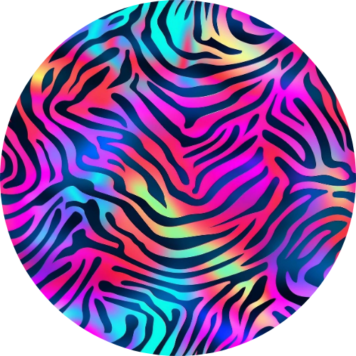 Tie Dye Tiger Stipe Car Coaster