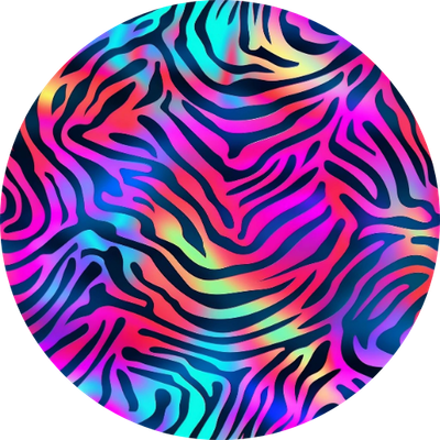 Tie Dye Tiger Stipe Car Coaster