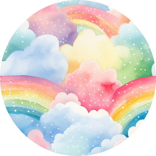 Rainbow and Clouds Car Coaster