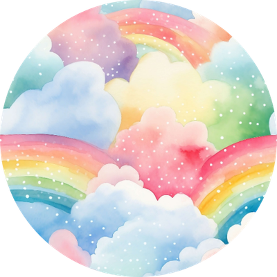 Rainbow and Clouds Car Coaster