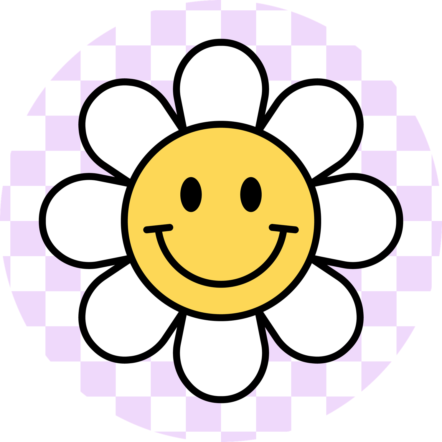 Flower with Smile Car Coaster