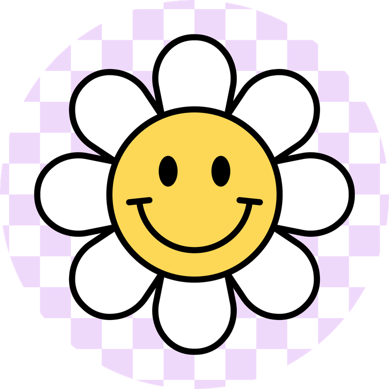 Flower with Smile Car Coaster