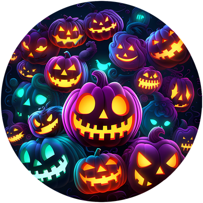 Teal and Purple Pumpkins Car Coaster