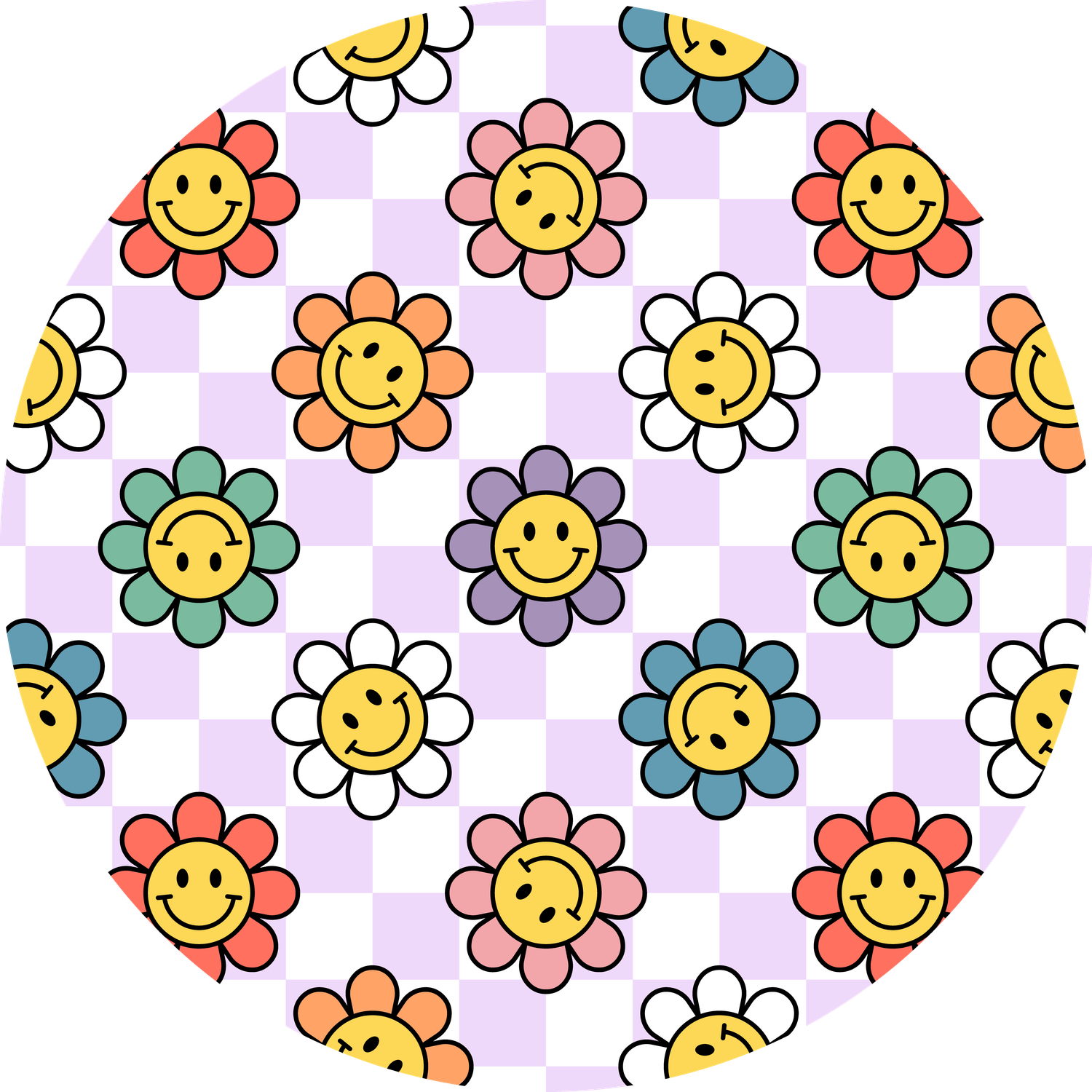 Mini Happy Flowers Car Coaster