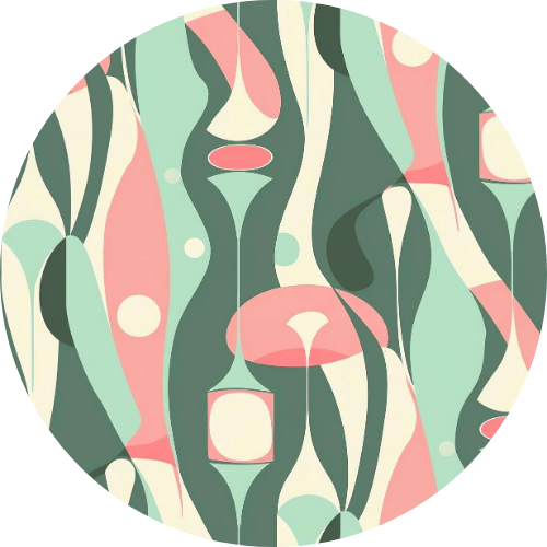 Pink, Green Design Car Coaster