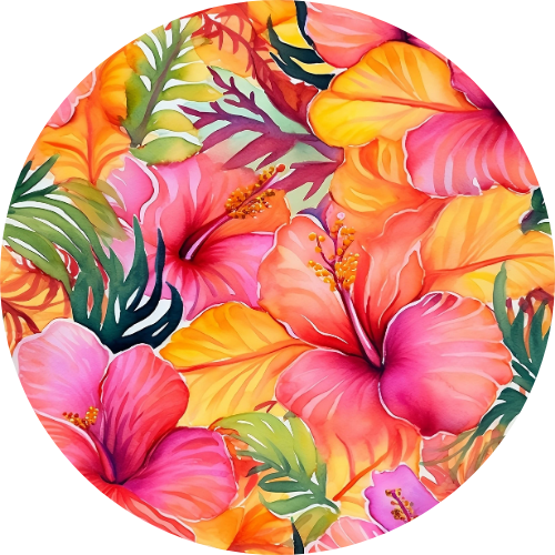 Tropical Flowers Car Coaster