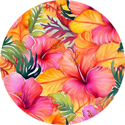 Tropical Flowers Car Coaster