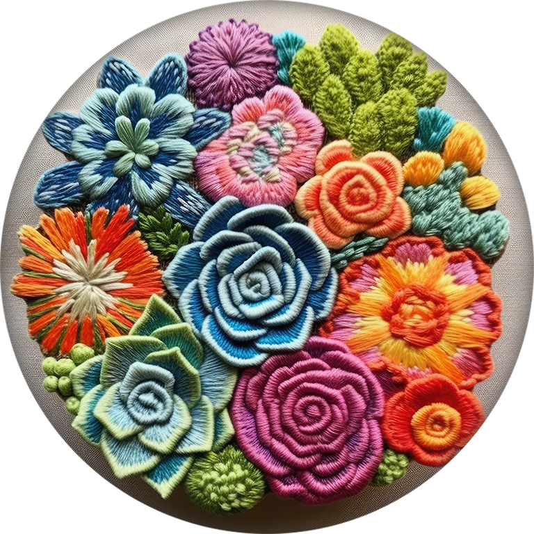 Colorful Succulent Car Coaster