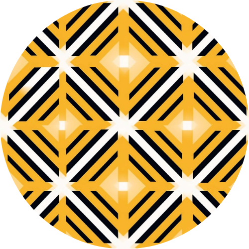 Yellow, Black, and White Design Car Coaster