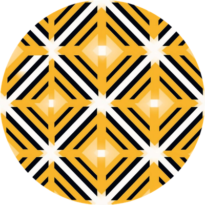 Yellow, Black, and White Design Car Coaster
