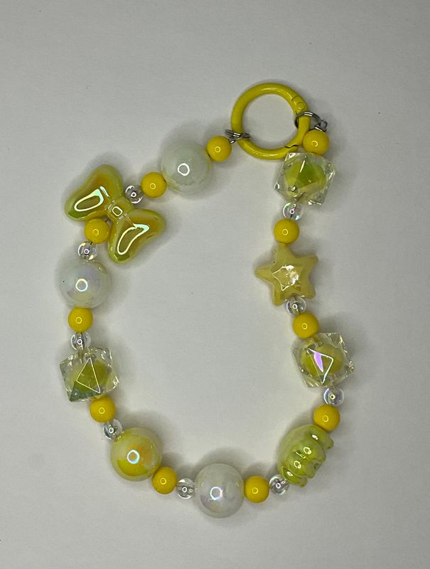 Yellow Bead Key/phone Chain