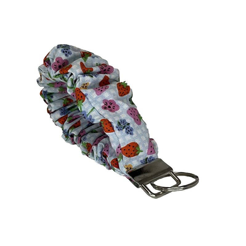 Light Blue with Strawberries and Flowers