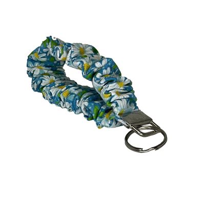 Baby blue with white daisy flowers