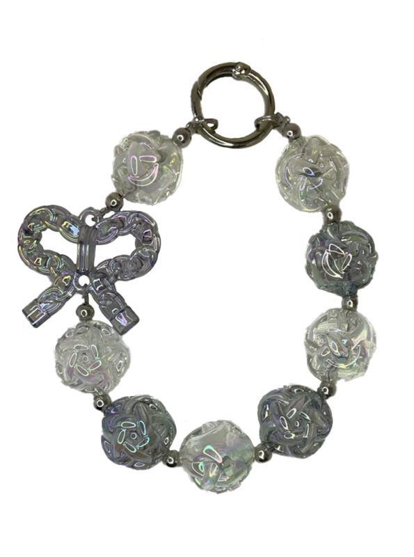 Clear and Gray key/phone chain