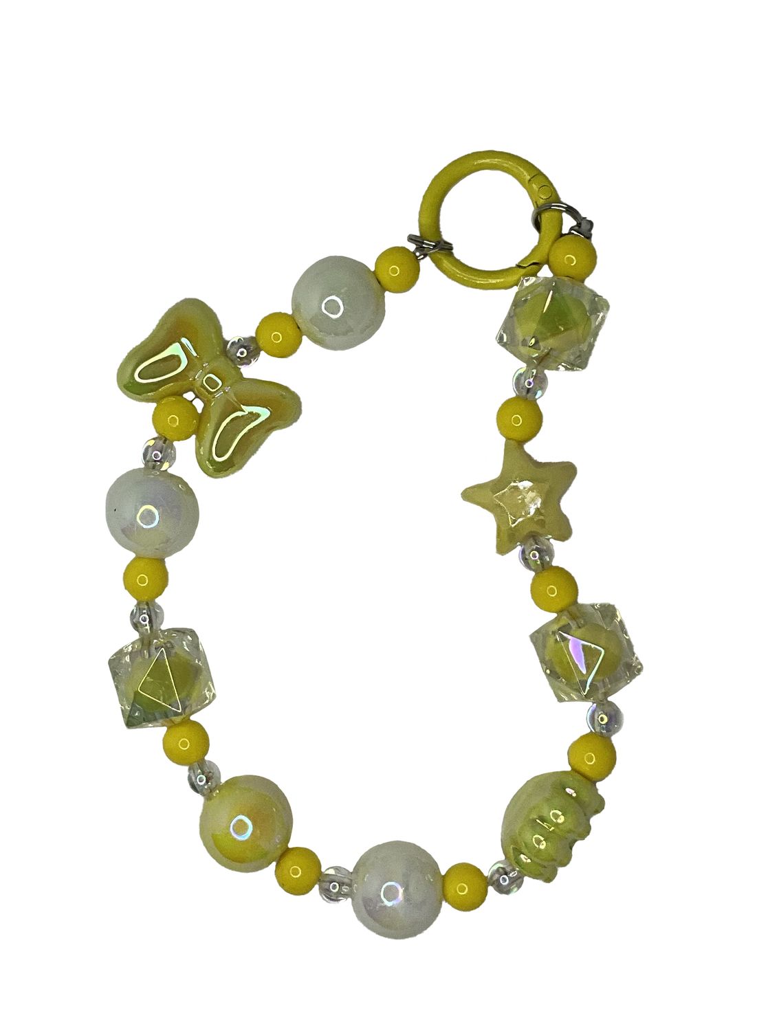 Yellow Bead Key/phone Chain