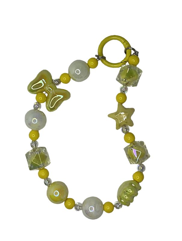 Yellow Bead Key/phone Chain