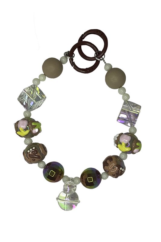 Brown 3D Beads Key/Phone Chain