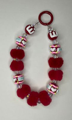 Red 3D Bead Key/Phone Chain