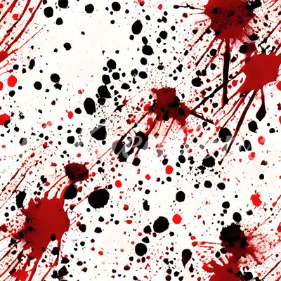 Red and Black Splatter