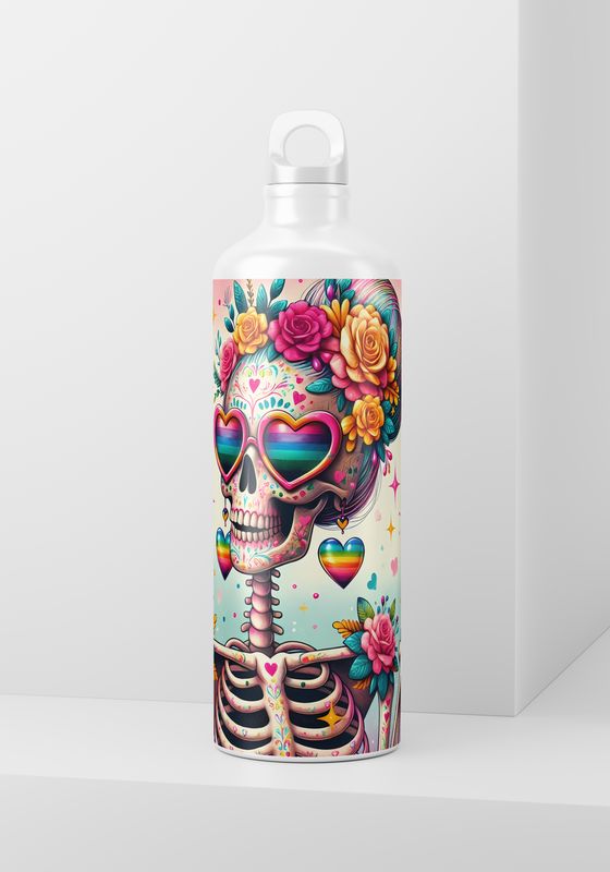 20oz Skinny Wrap Only - Trendy Rainbow Skeleton