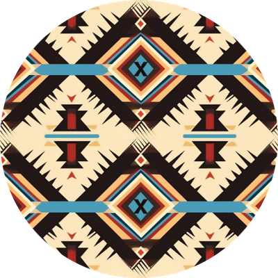 Beige Tribal Design Car Coaster