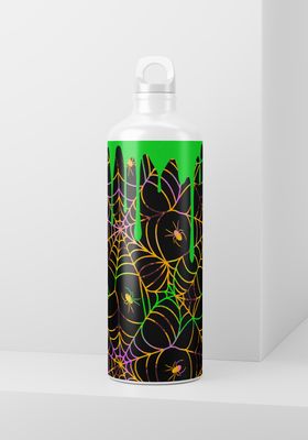 Neon Drip Halloween Webs - 20oz Skinny Wrap Only