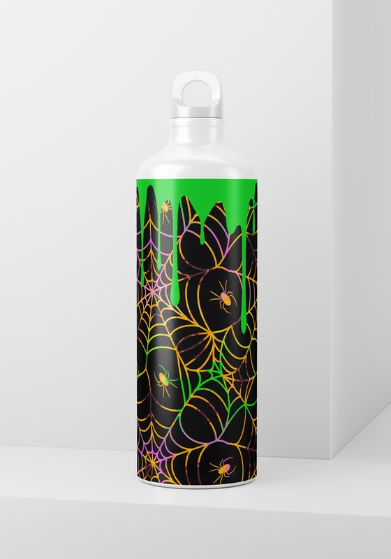 Neon Drip Halloween Webs - 20oz Skinny Wrap Only