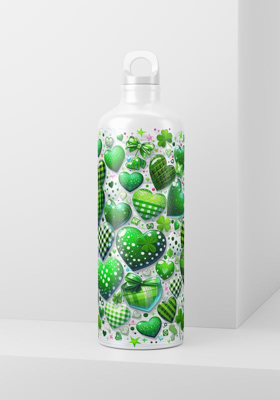 St. Patrick's Shamrocks and Hearts - 20oz Skinny Wrap Only