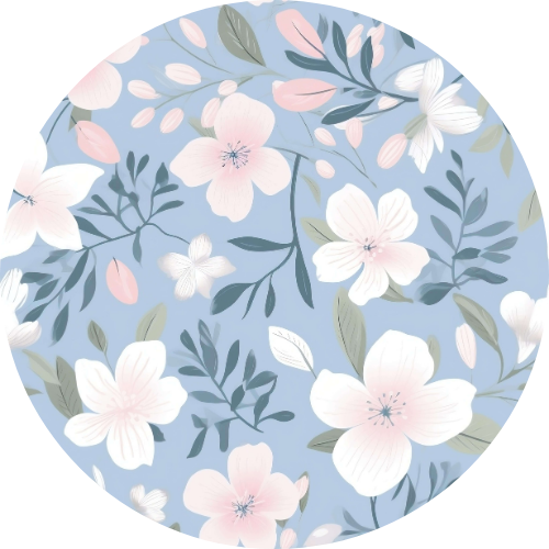 Flowers with Blue Car Coaster