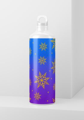 Gold Snowflakes - 20oz Skinny Wrap Only