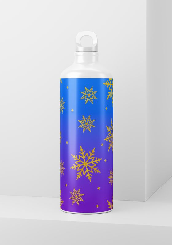 Gold Snowflakes - 20oz Skinny Wrap Only