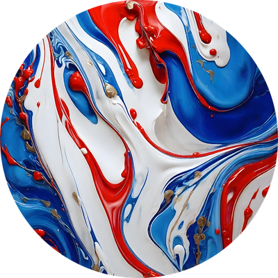 Red, White, and Blue Swirl Car Coaster
