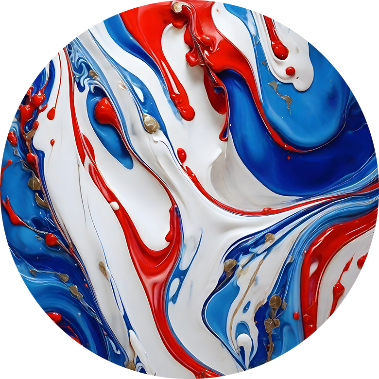 Red, White, and Blue Swirl Car Coaster