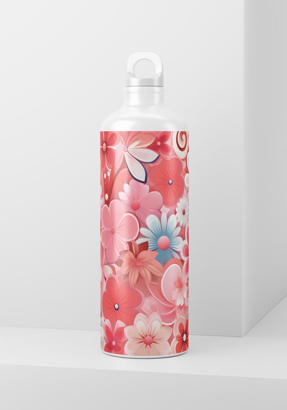 20oz Skinny Wrap Only - Valentine's Flowers Design 1