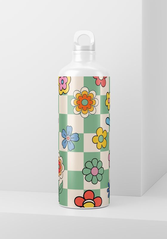 20oz Skinny Wrap Only - Retro Daisy Design 1