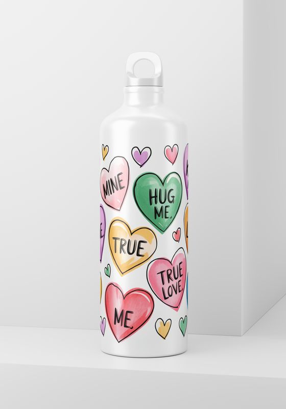 20oz Skinny Wrap Only - Valentine's Word Hearts