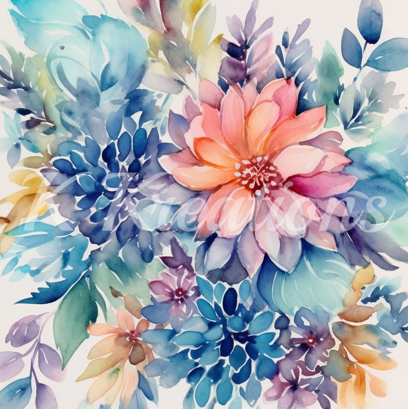 Watercolor Floral Bunch